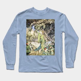 Queen Guinevere on Mayday - Arthur Rackham Long Sleeve T-Shirt